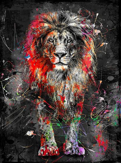 Abstract Lion Canvas Art Posters