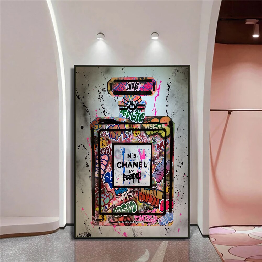 Perfume Personality Color Street Art Canvas Printed