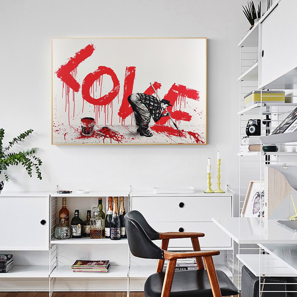 Love Wall Graffiti Art Canvas Prints