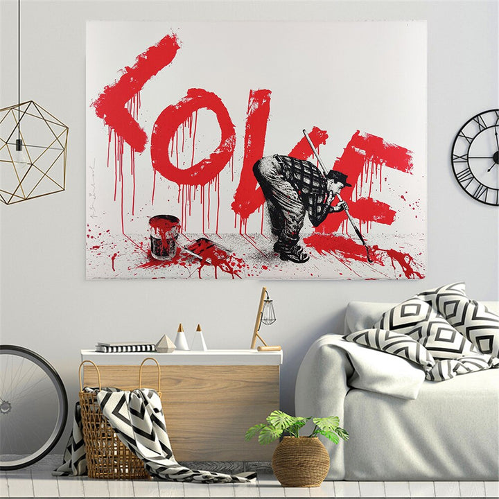 Love Wall Graffiti Art Canvas Prints