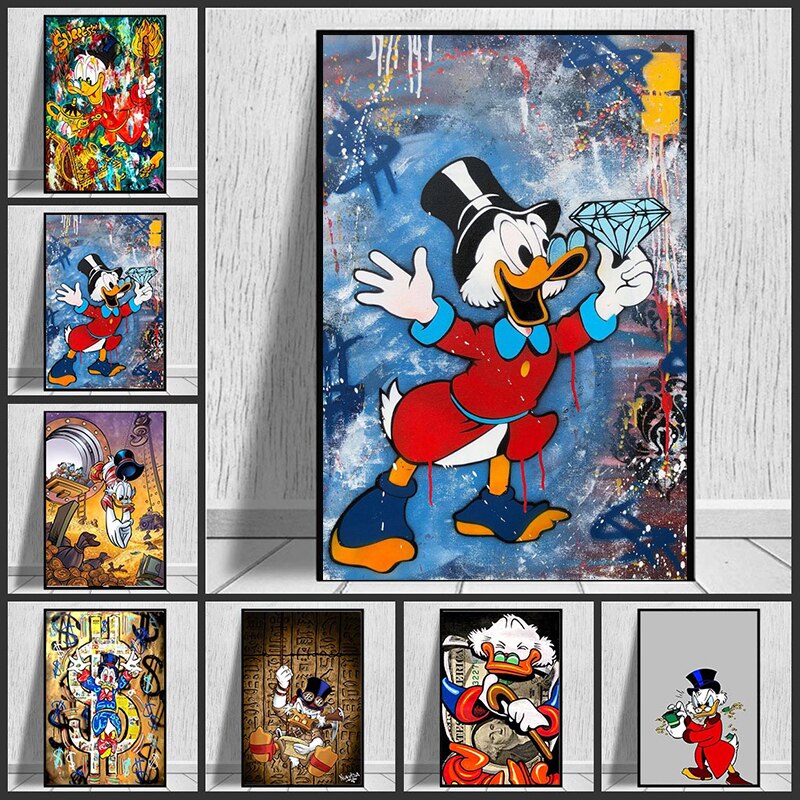 Donald Duck Wall Painting
