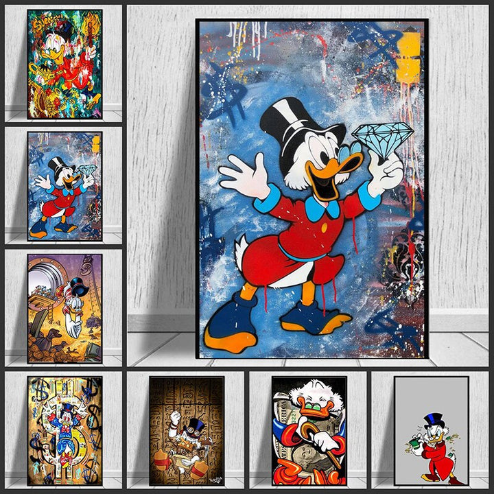 Donald Duck Wall Painting
