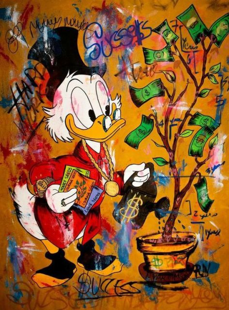 Donald Duck Wall Painting