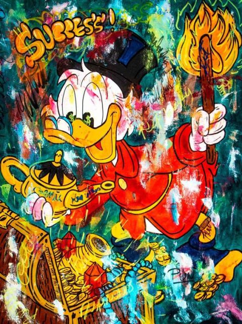 Donald Duck Wall Painting