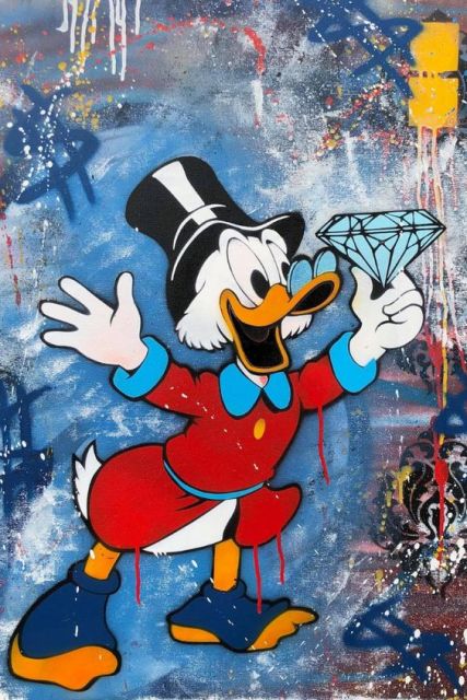Donald Duck Wall Painting