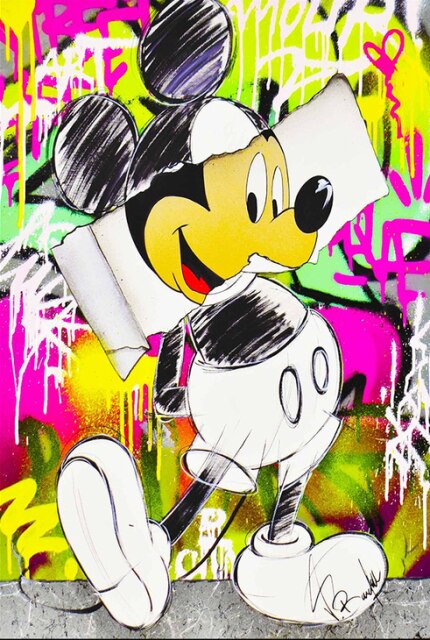 Graffiti Art Disney Mickey Mouse and Donald Duck